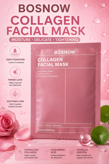 BOSNOW Collagen Facial Mask – Hydrating & Tightening
